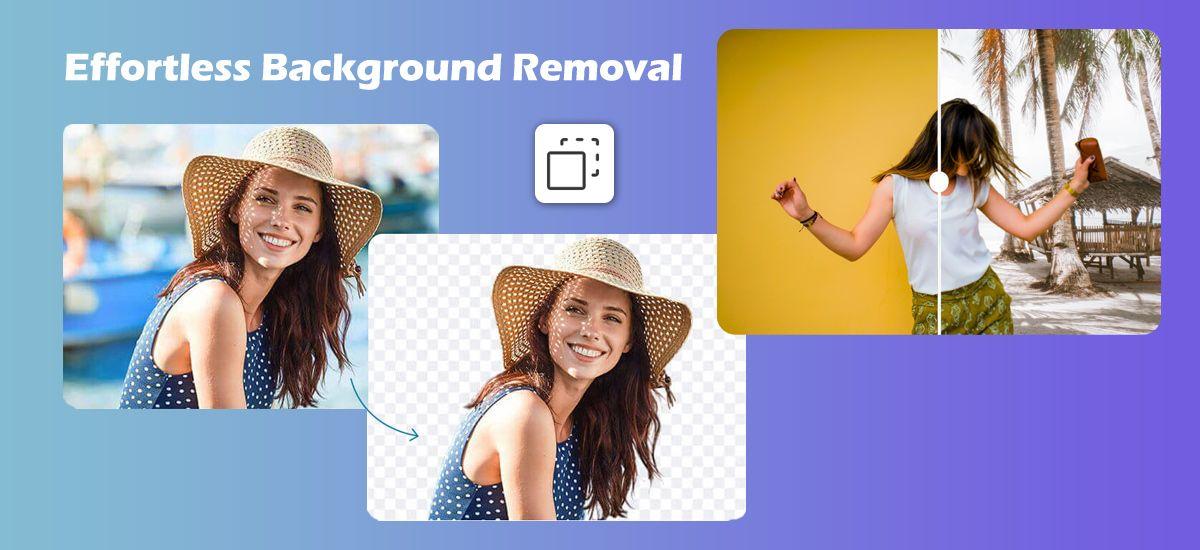 Image showcasing a before and after example of background removal using fotto.ai.