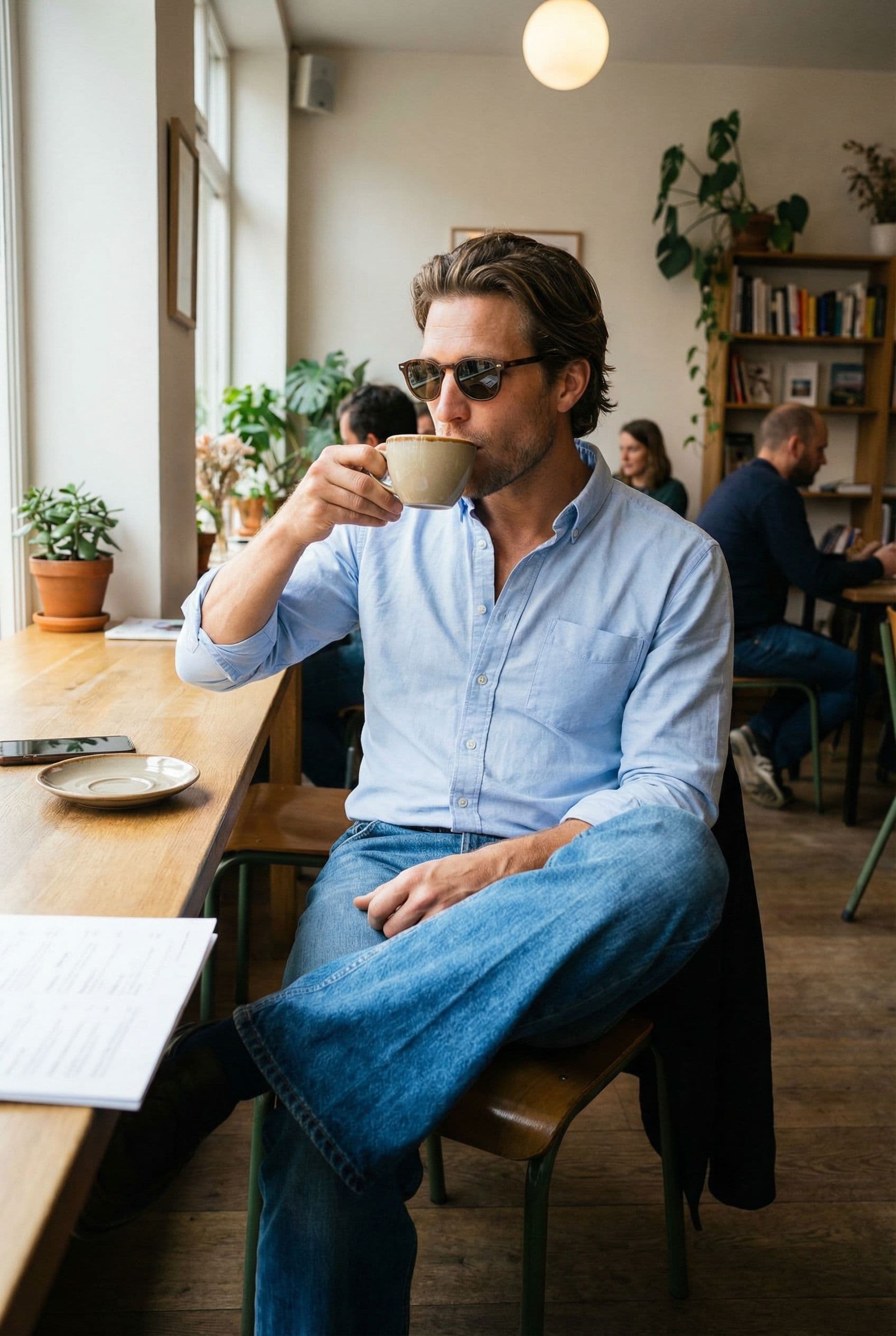 AI Coffee Shop Dating Photos scene example