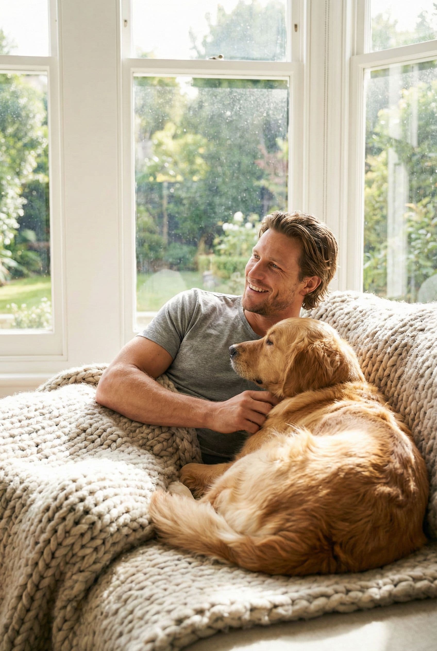 AI Home Casual Dating Photos example showing a bright living room, reading nook, or relaxed home interior