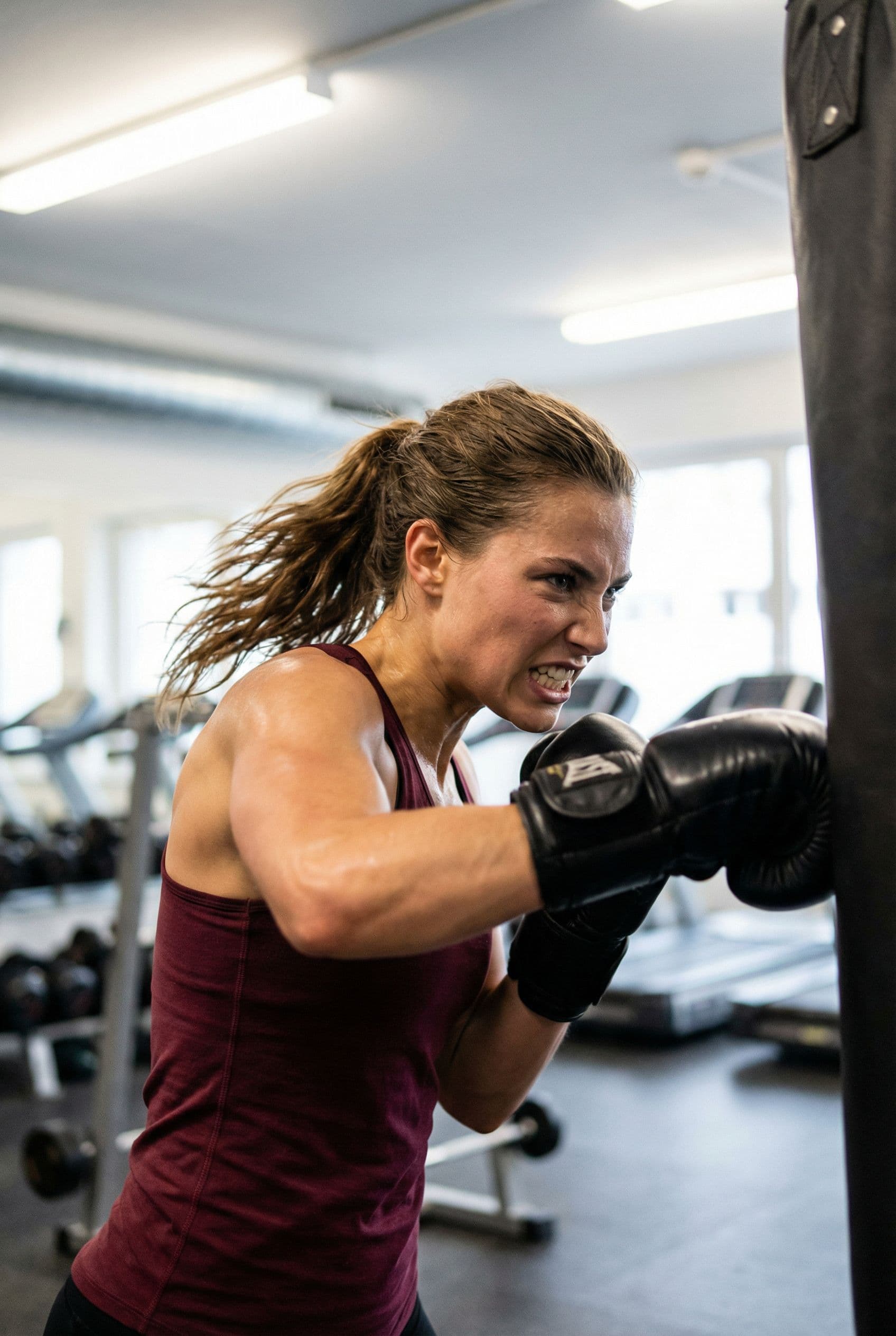 AI Gym Dating Photos example showing a modern indoor gym or outdoor training space