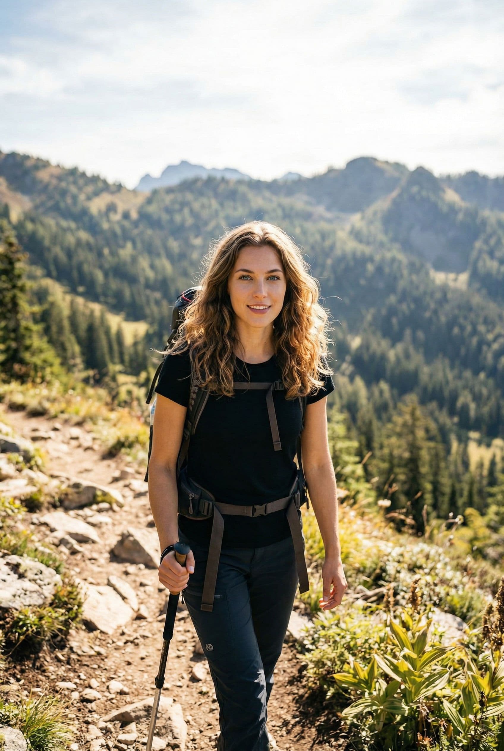 AI Mountain Hiking Dating Photos example showing a trail, mountain overlook, or alpine landscape