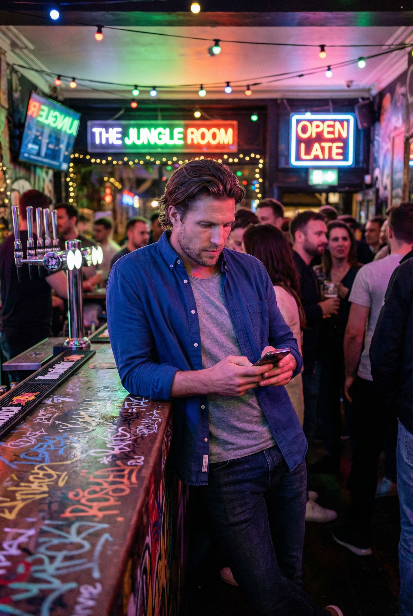 AI Urban Night Dating Photos scene example