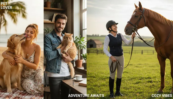 AI-generated pet lover portrait for dating apps - Fotto.AI AI-generated pet lover portrait for dating apps - Fotto.AI