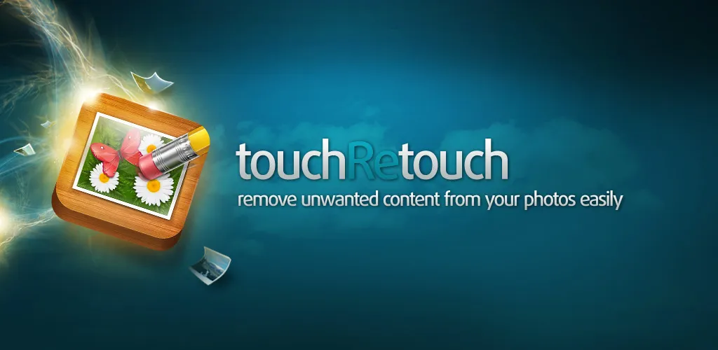 TouchRetouch 应用界面用于擦除肖像中的特定不需要物体 - Fotto.AI