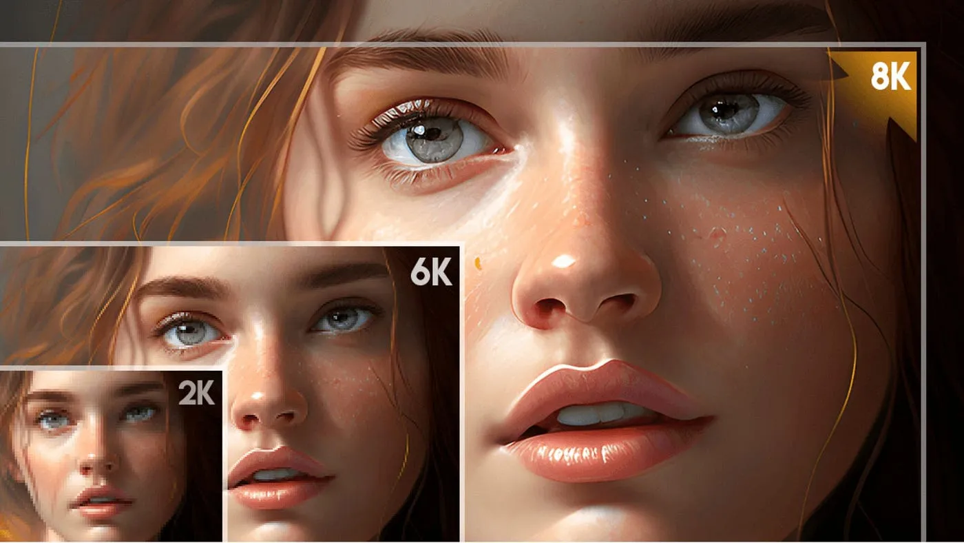 Low-quality photo stretched using traditional resizing - Fotto.AI