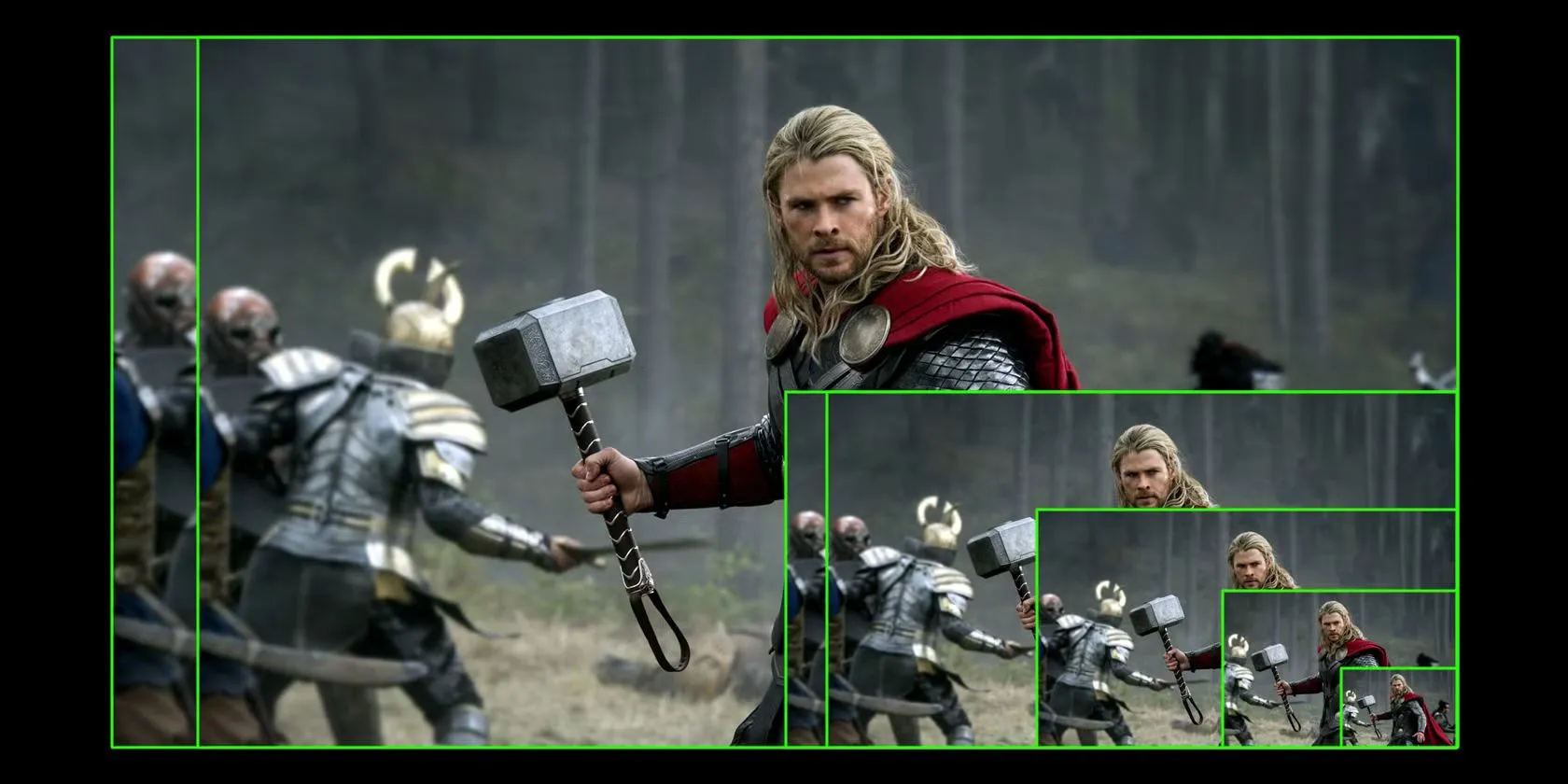 Low-quality photo stretched using traditional resizing - Fotto.AI