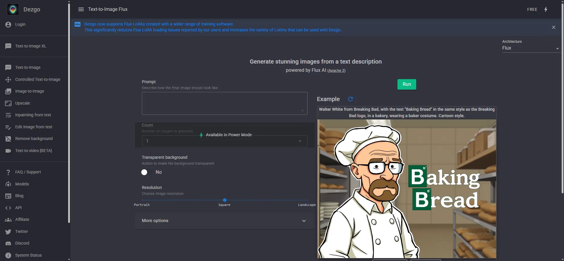 Dezgo AI-versterkt portretresultaat – Fotto.AI