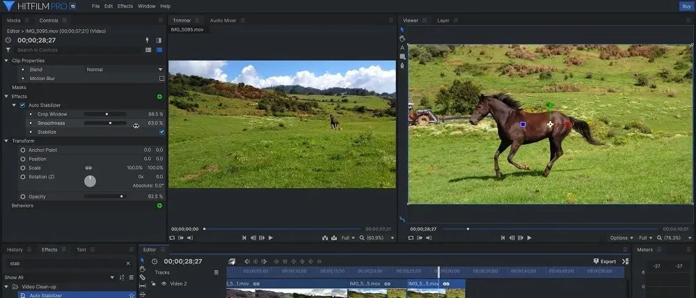 HitFilm Pro interface with video overlays | Fotto.AI
