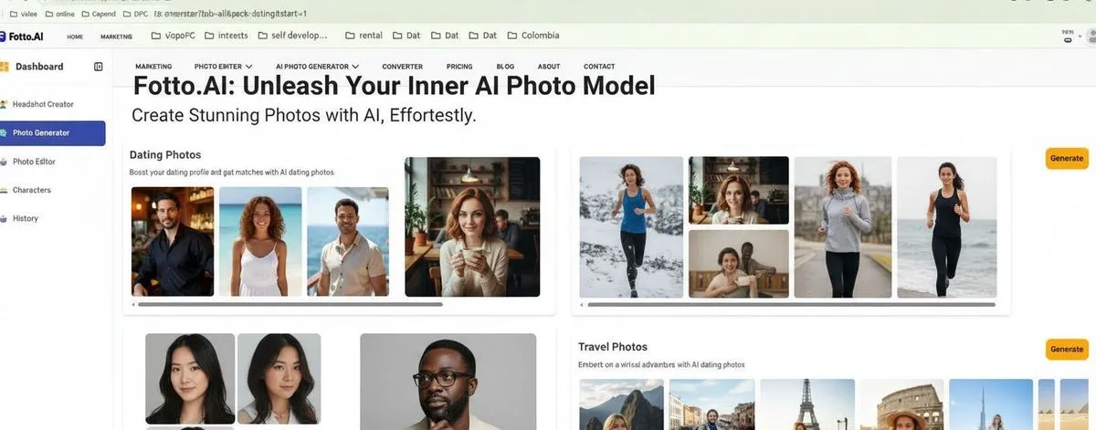 Natural-looking AI dating profile images with realistic lighting and skin texture – Fotto.AI