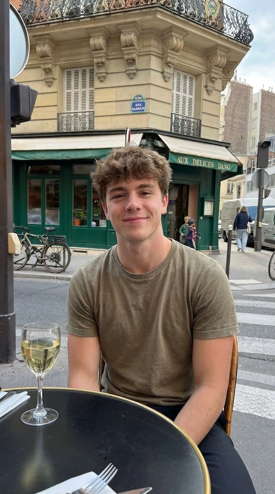 Voorbeeld van een AI-gegenereerde Hinge-profielfoto